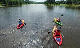 Students kayaking