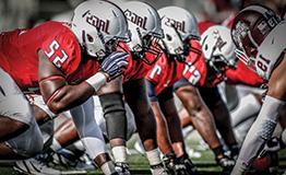 Football players ready to start